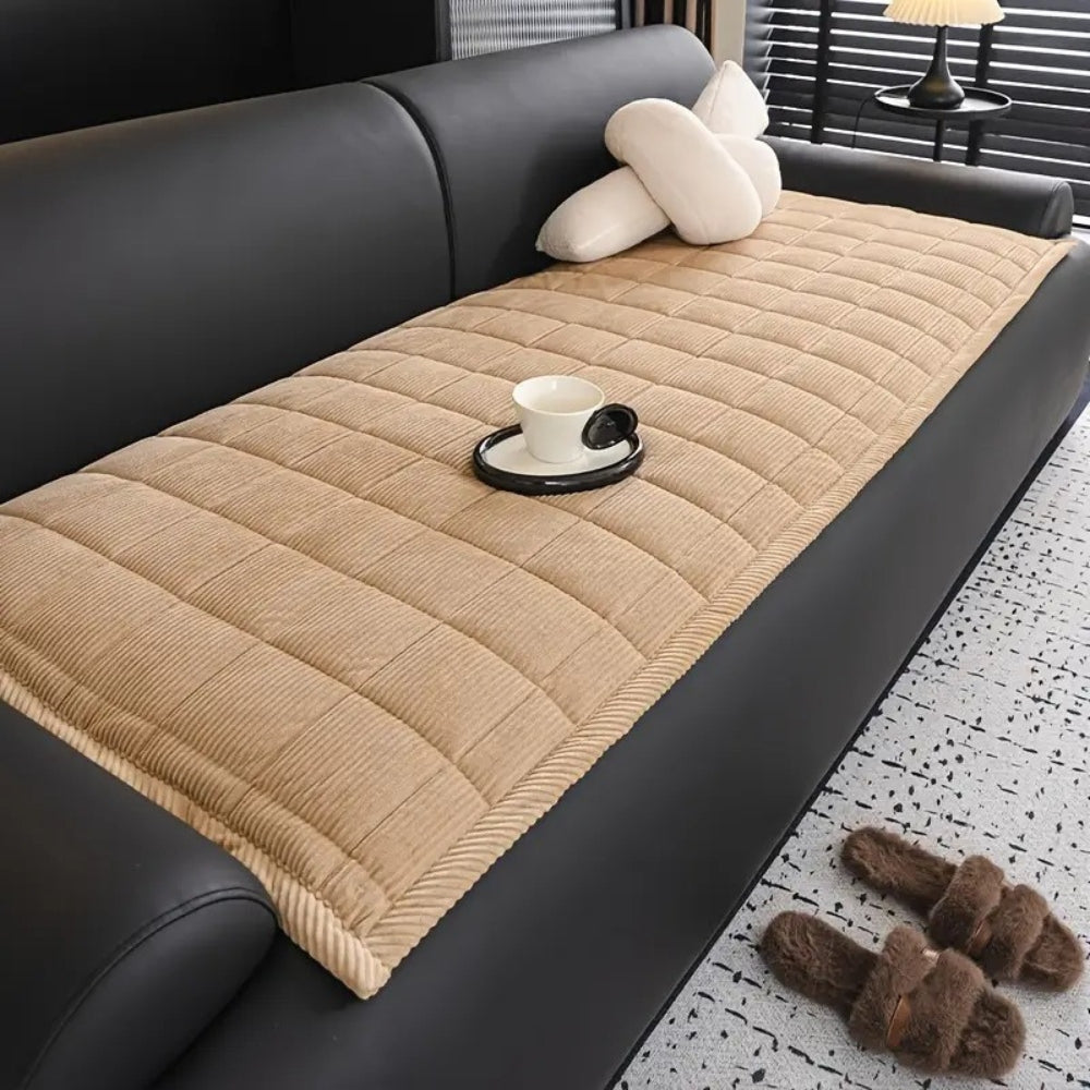 Quilton Shield Sofa Cover – Quilted Microfiber Non Slip Cat Scratch Resistant Couch Protector