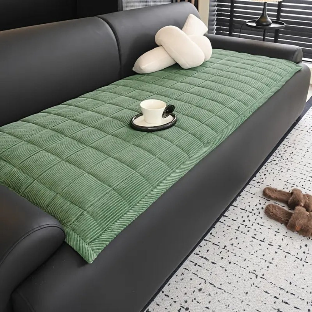 Quilton Shield Sofa Cover – Quilted Microfiber Non Slip Cat Scratch Resistant Couch Protector