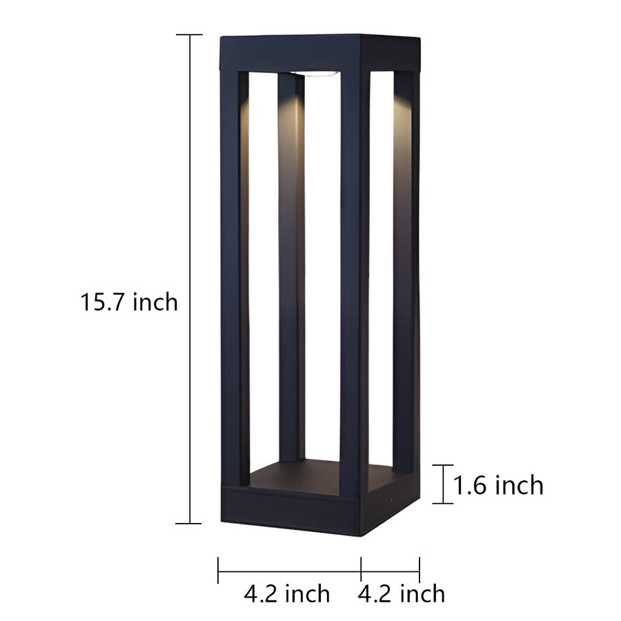 Dual-Frame LED Bollard Lights for Pathways – Waterproof Outdoor Garden Fixtures
