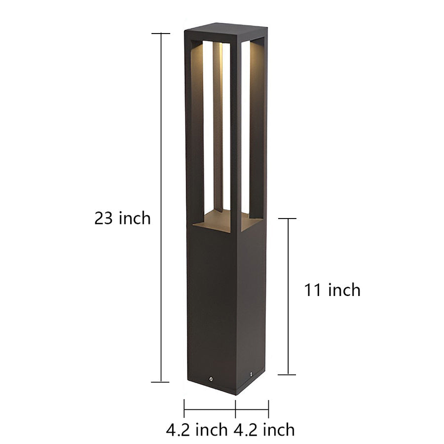 Dual-Frame LED Bollard Lights for Pathways – Waterproof Outdoor Garden Fixtures