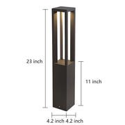 Dual-Frame LED Bollard Lights for Pathways – Waterproof Outdoor Garden Fixtures