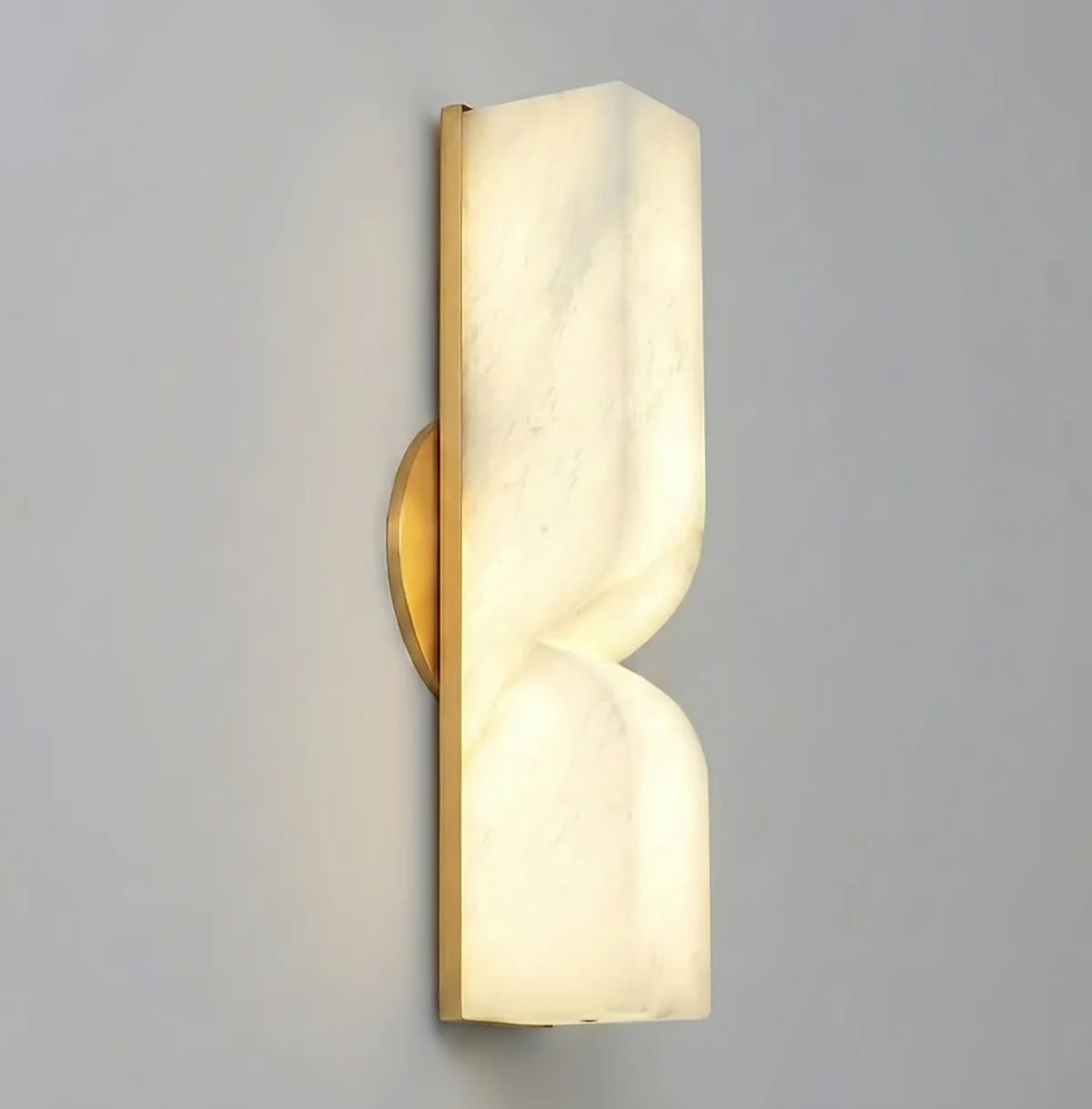 Quartz Prism Wall Sconce – LED Architectural Wall Light Natural Alabaster Glow Subtle Contours