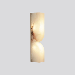 Quartz Prism Wall Sconce – LED Architectural Wall Light Natural Alabaster Glow Subtle Contours
