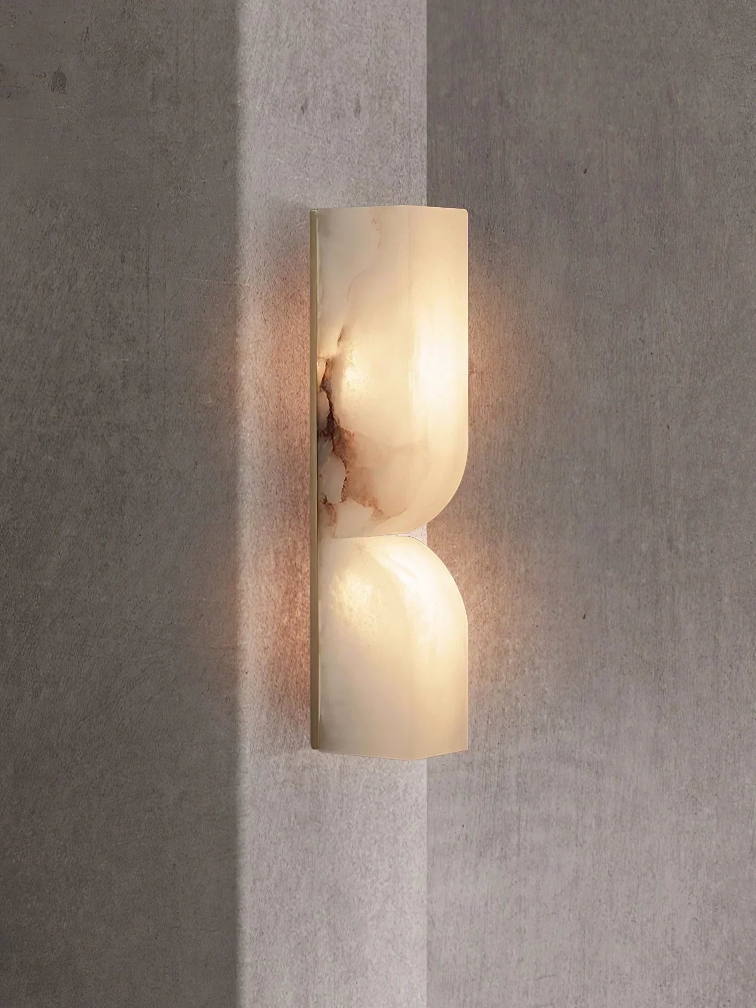 Quartz Prism Wall Sconce – LED Architectural Wall Light Natural Alabaster Glow Subtle Contours