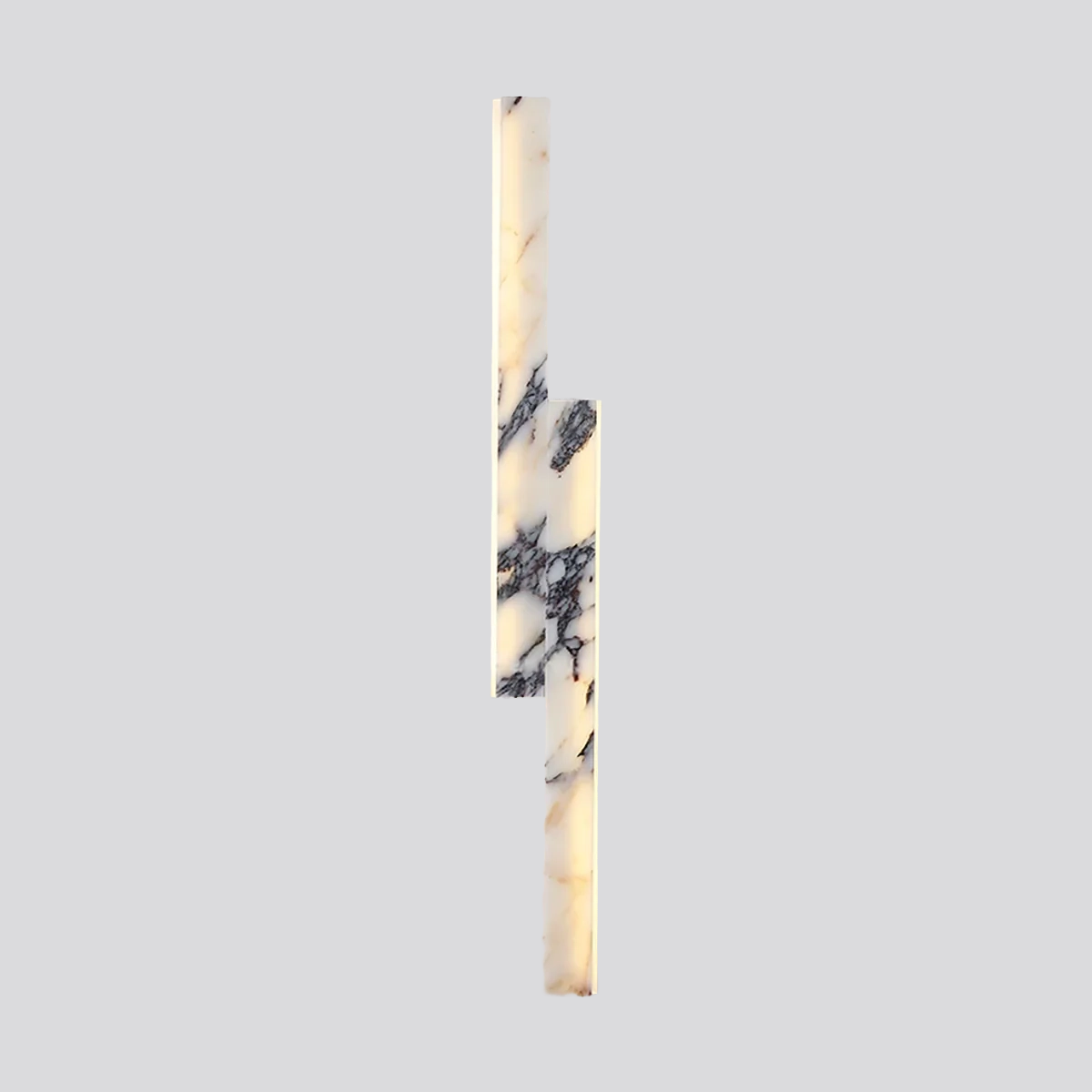 Veined Marble Wall Lamp – LED Diffused Marble Panel Linear Wall Light Modern Minimal Interiors