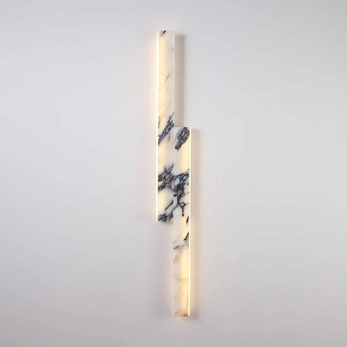 Veined Marble Wall Lamp – LED Diffused Marble Panel Linear Wall Light Modern Minimal Interiors