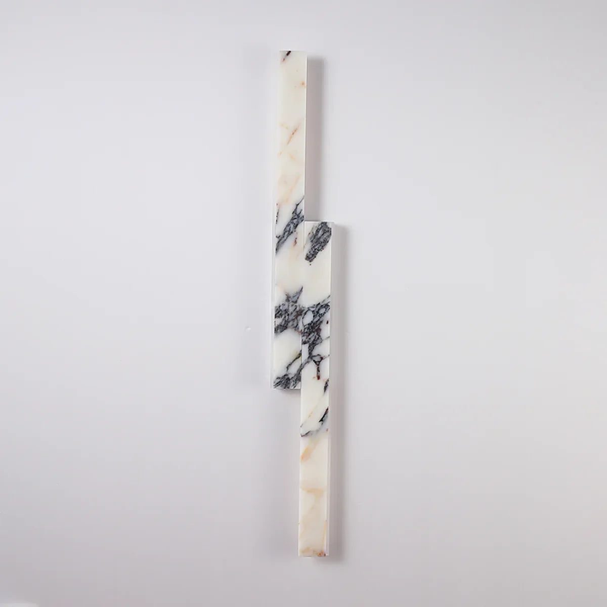 Veined Marble Wall Lamp – LED Diffused Marble Panel Linear Wall Light Modern Minimal Interiors