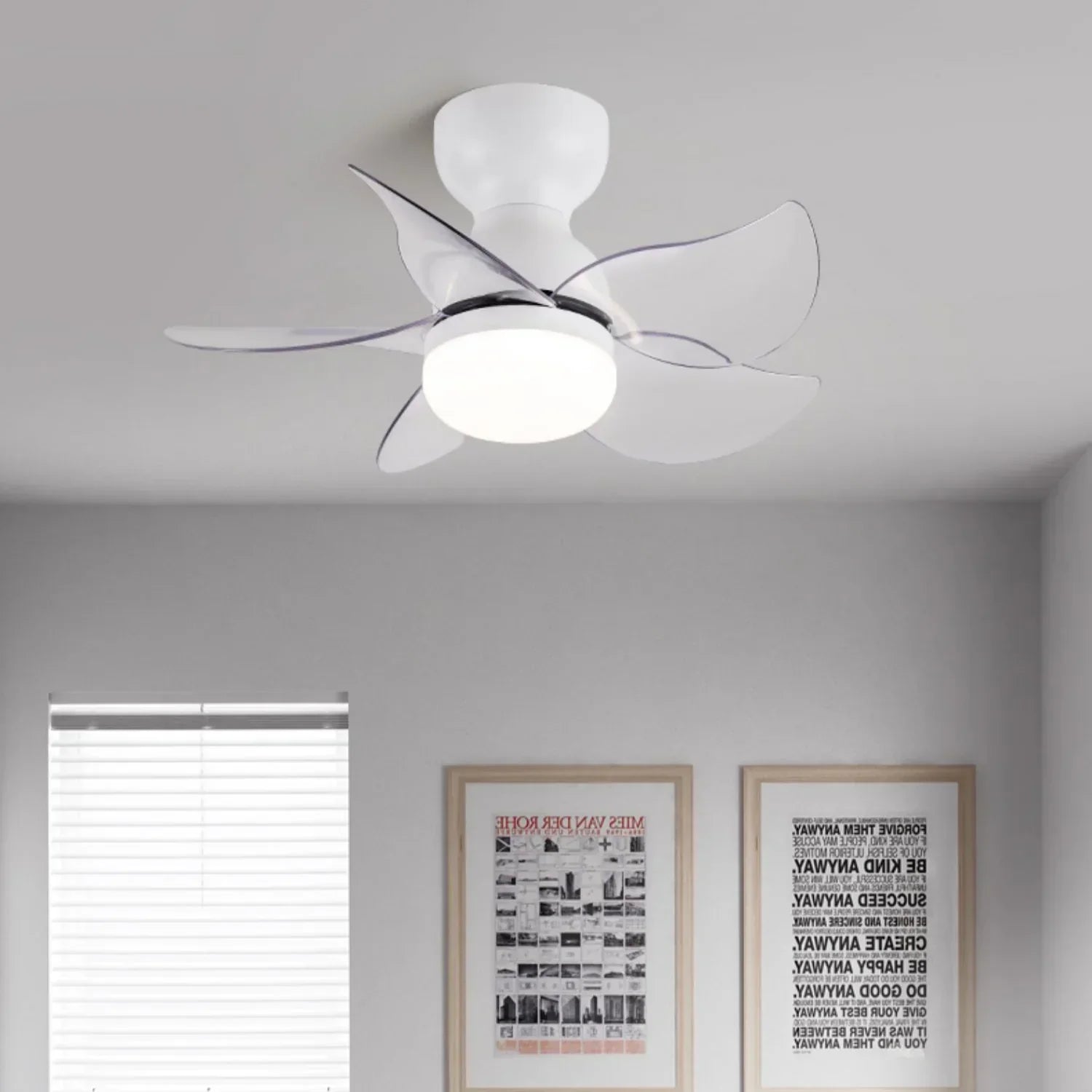 Sussen Modern Ceiling Fan – Nordic LED Light Fixture Bedroom Living Spaces