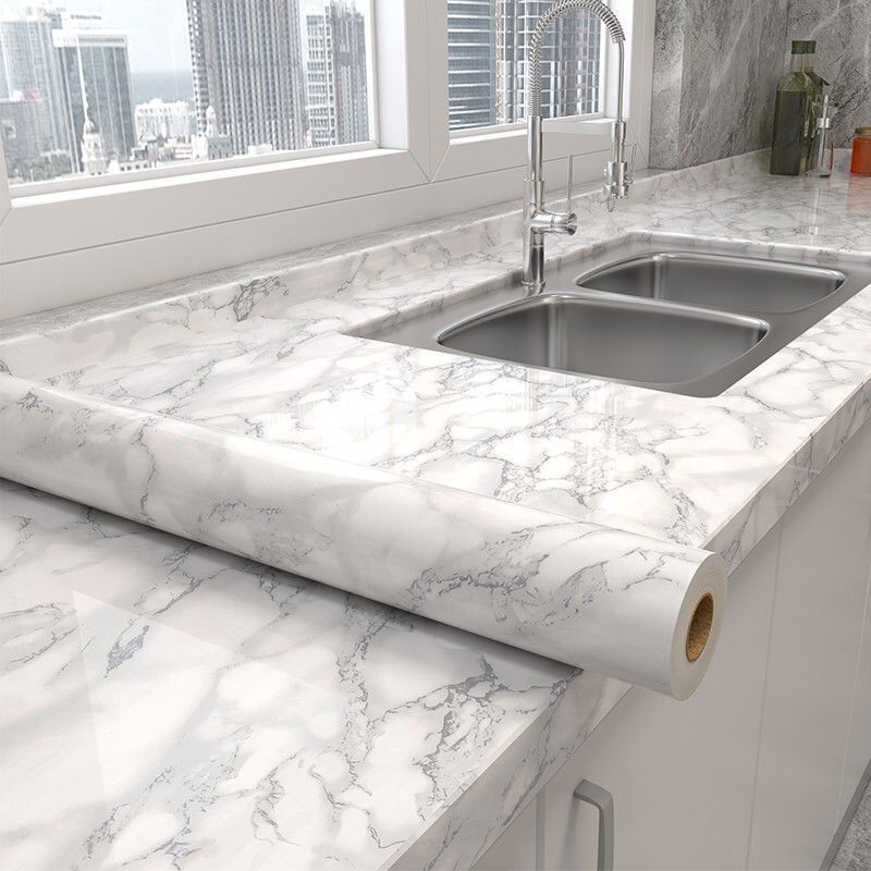 Stratum Marble Wallpaper Roll – Self Adhesive Peel Stick Removable Waterproof Gray Brown Stone Texture
