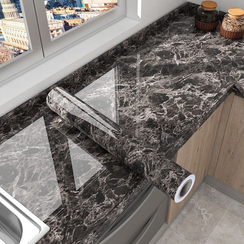 Stratum Marble Wallpaper Roll – Self Adhesive Peel Stick Removable Waterproof Gray Brown Stone Texture