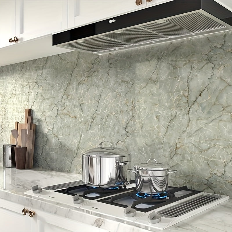 Stratum Marble Wallpaper Roll – Self Adhesive Peel Stick Removable Waterproof Gray Brown Stone Texture