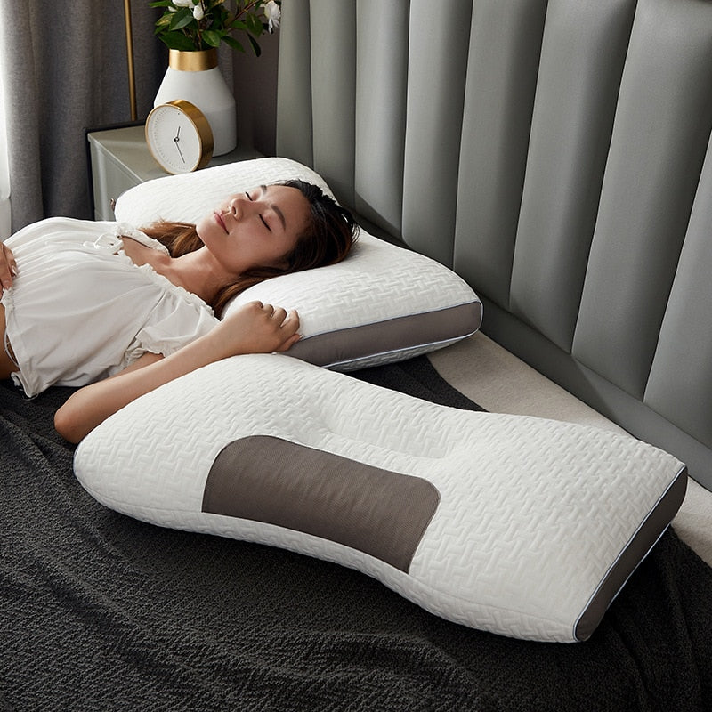 Restwell Contour Pillow – Ergonomic Memory Foam Neck Support Side Back Sleeper Pain Relief
