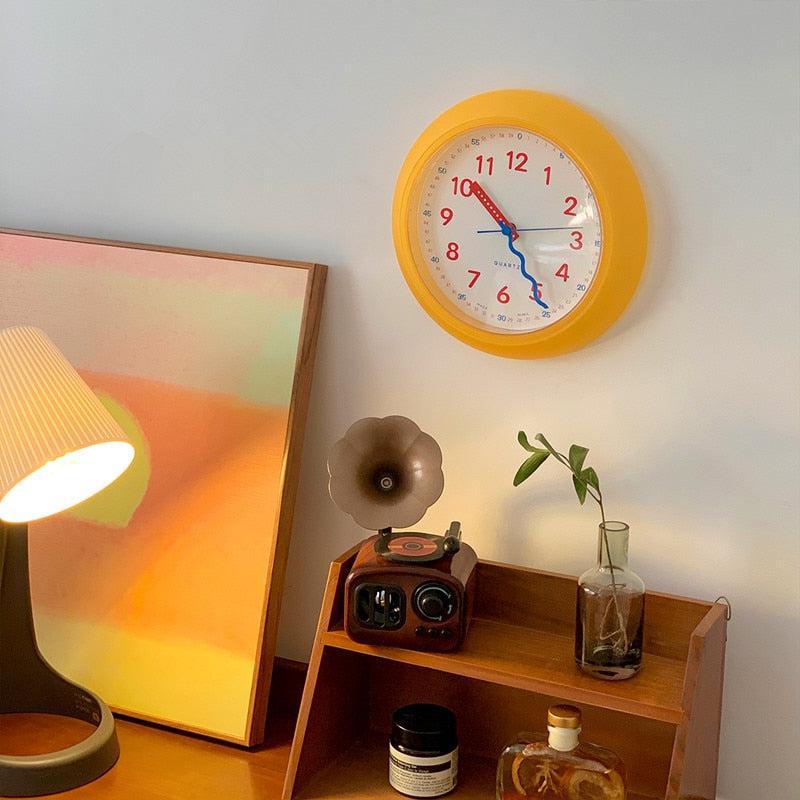 Timewise Learning Wall Clock – Educational Kids Classroom Playroom Silent Analog Quartz White