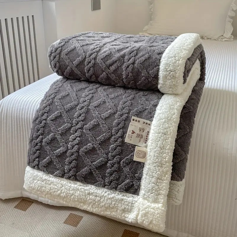 Velara Sherpa Throw Blanket – Reversible Fleece Soft Cozy Bed Sofa Lightweight Warm