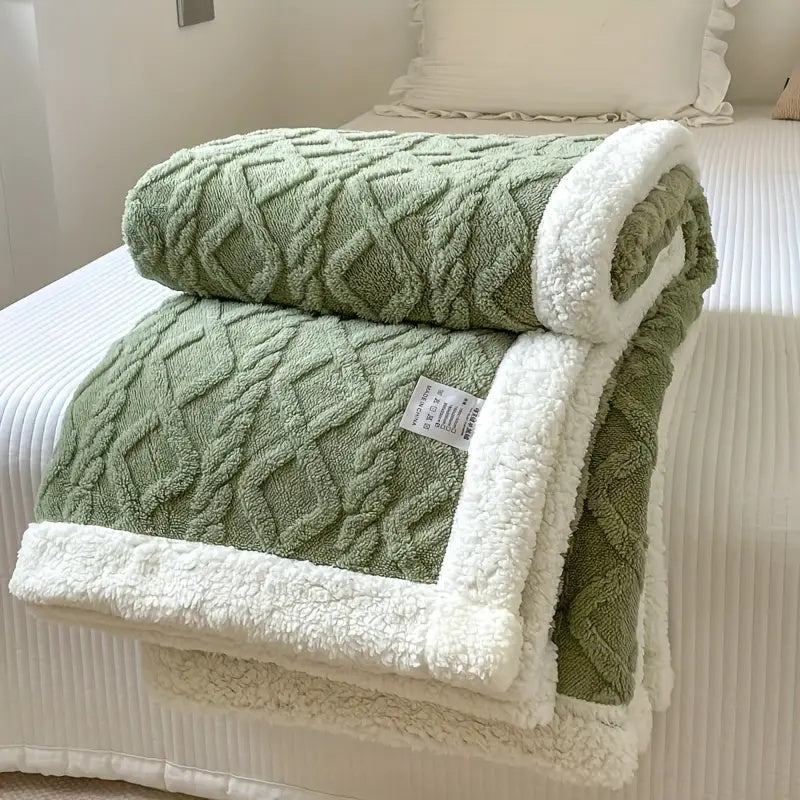 Velara Sherpa Throw Blanket – Reversible Fleece Soft Cozy Bed Sofa Lightweight Warm