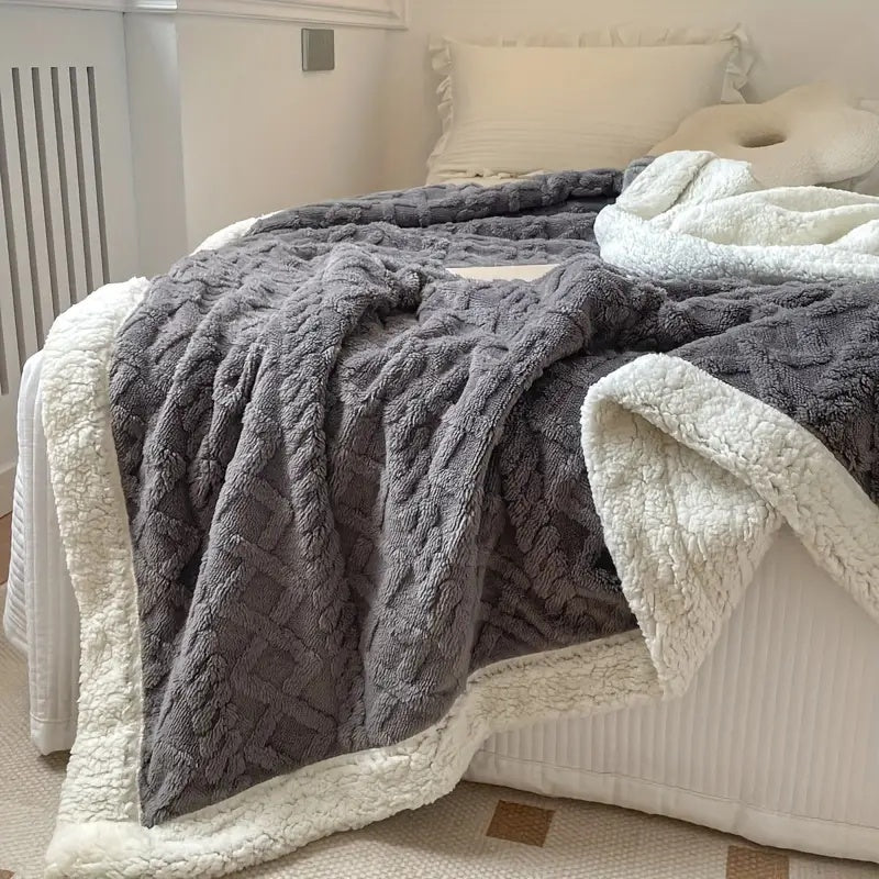 Velara Sherpa Throw Blanket – Reversible Fleece Soft Cozy Bed Sofa Lightweight Warm