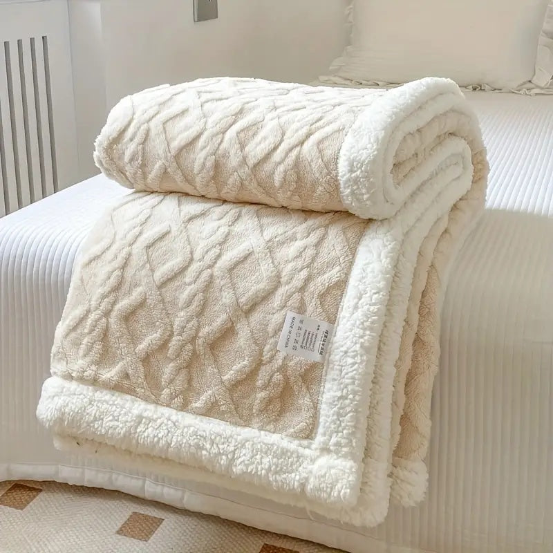 Velara Sherpa Throw Blanket – Reversible Fleece Soft Cozy Bed Sofa Lightweight Warm