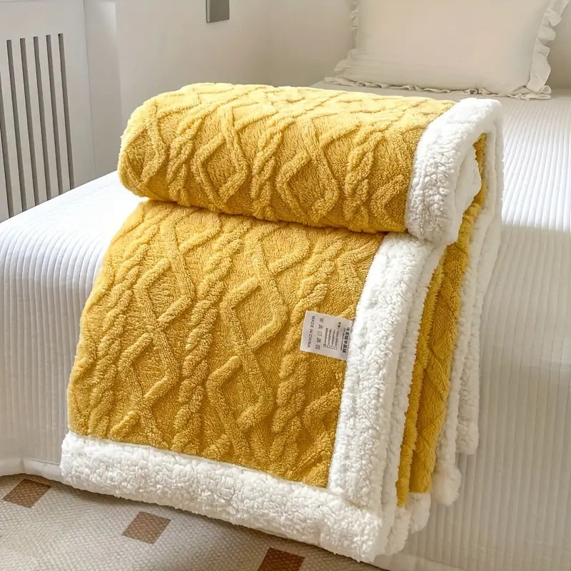 Velara Sherpa Throw Blanket – Reversible Fleece Soft Cozy Bed Sofa Lightweight Warm