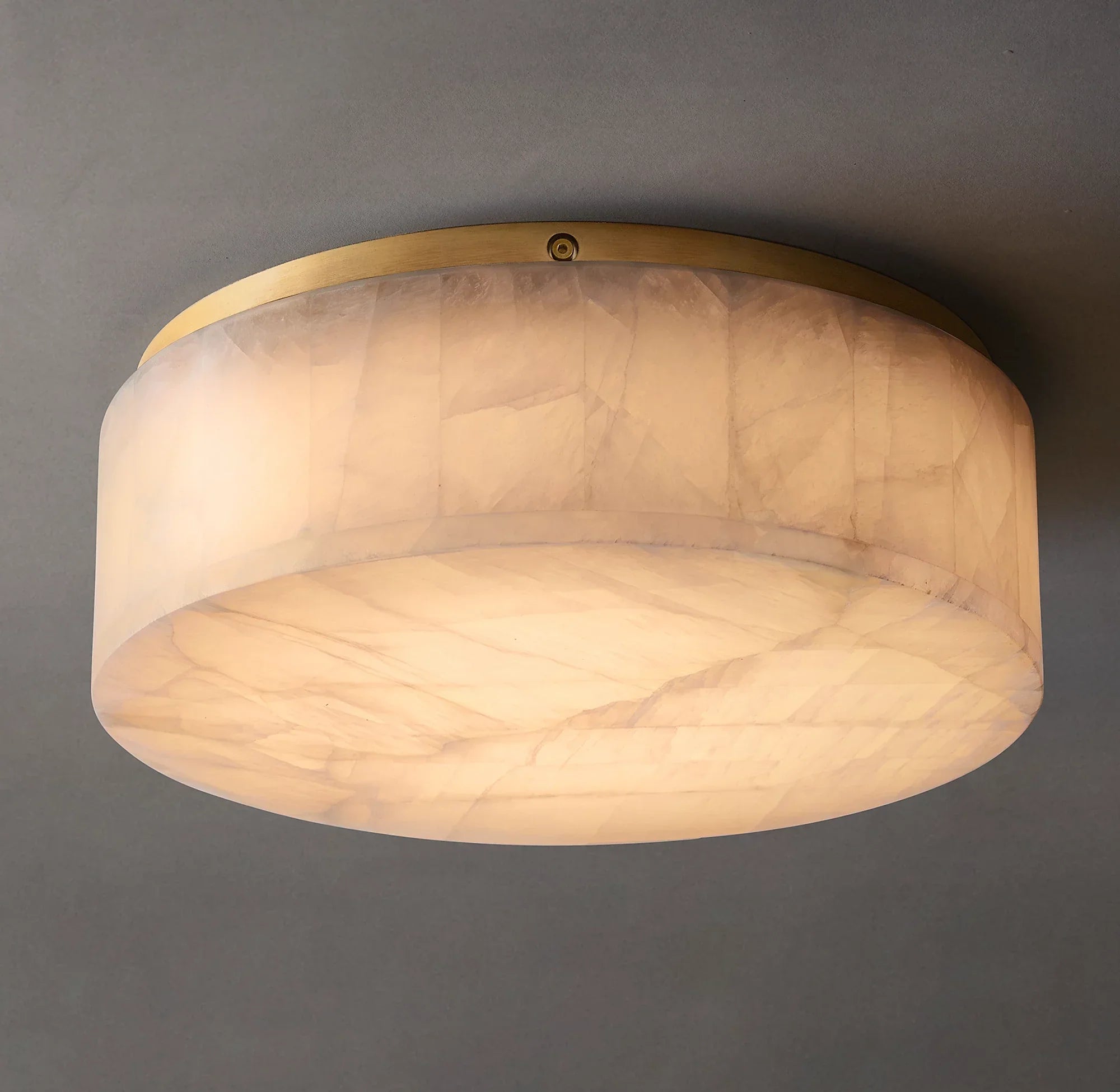 Hearth Alabaster Dome Ceiling Light – LED Indoor Ambient Lighting Fixture
