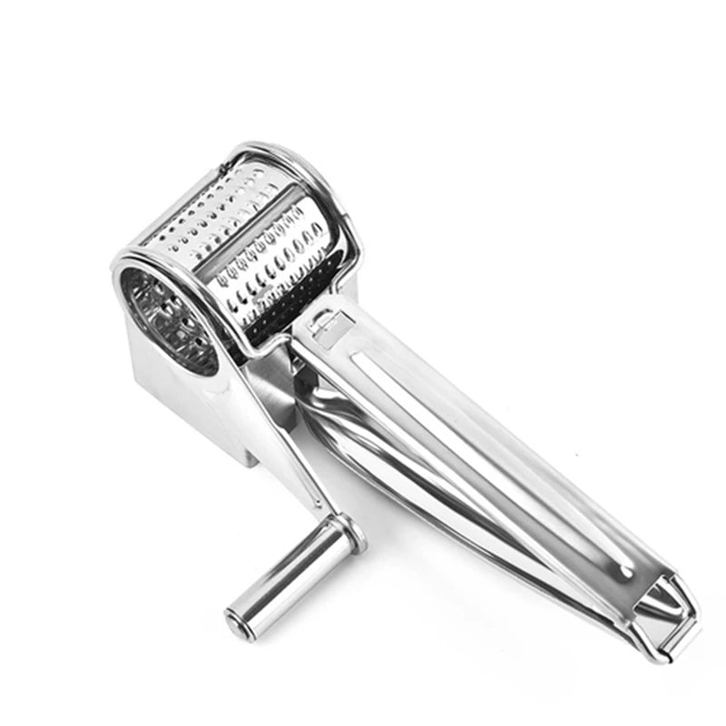 Gratix Rotary Cheese Grater – Stainless Steel Kitchen Manual Drum Slicer Vegetable Shredder