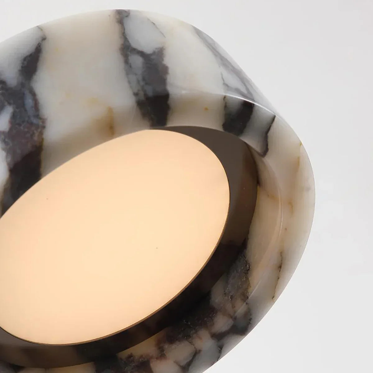 Grey Veined Dome Pendant Lamp – Handcrafted Marble Pendant Light