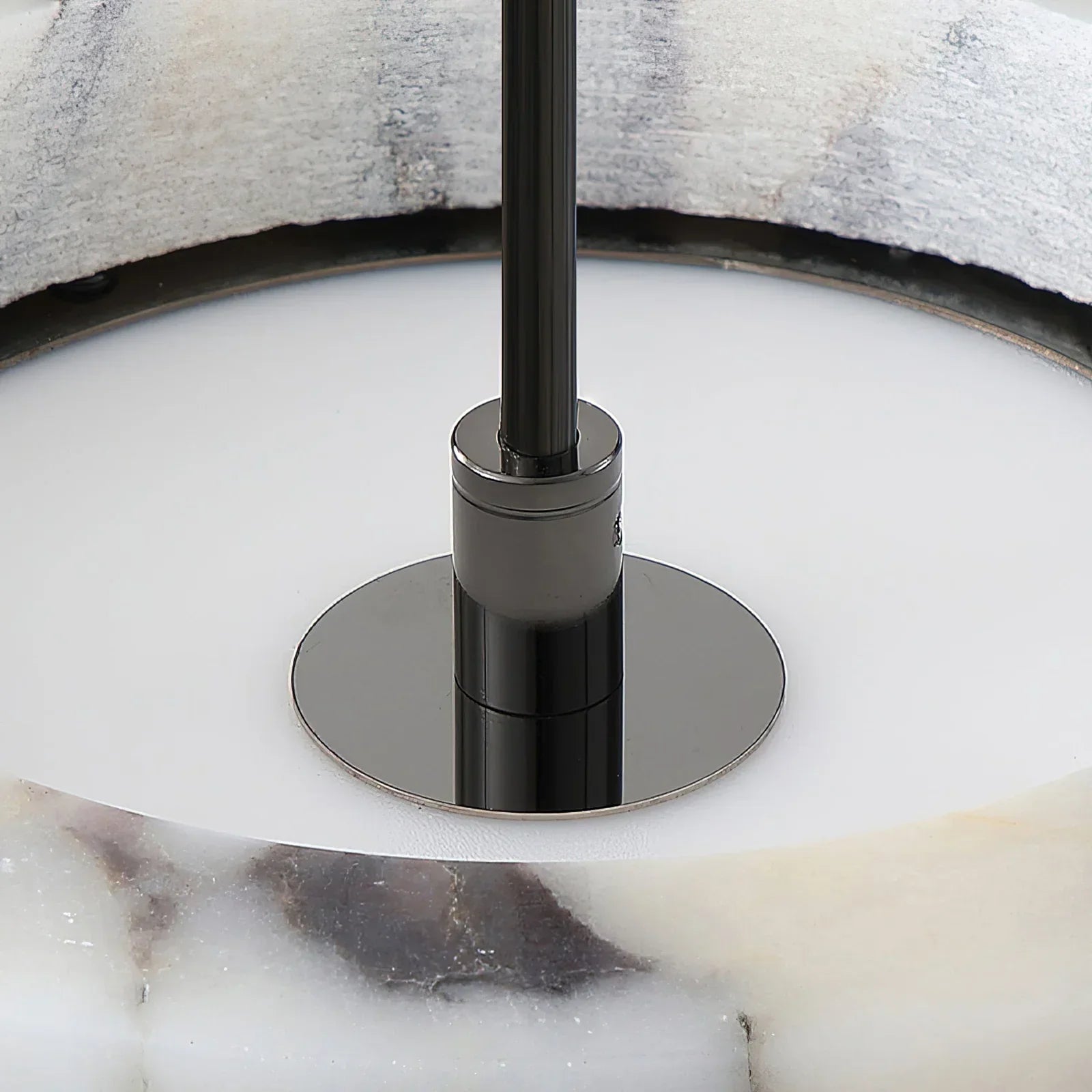 Grey Veined Dome Pendant Lamp – Handcrafted Marble Pendant Light