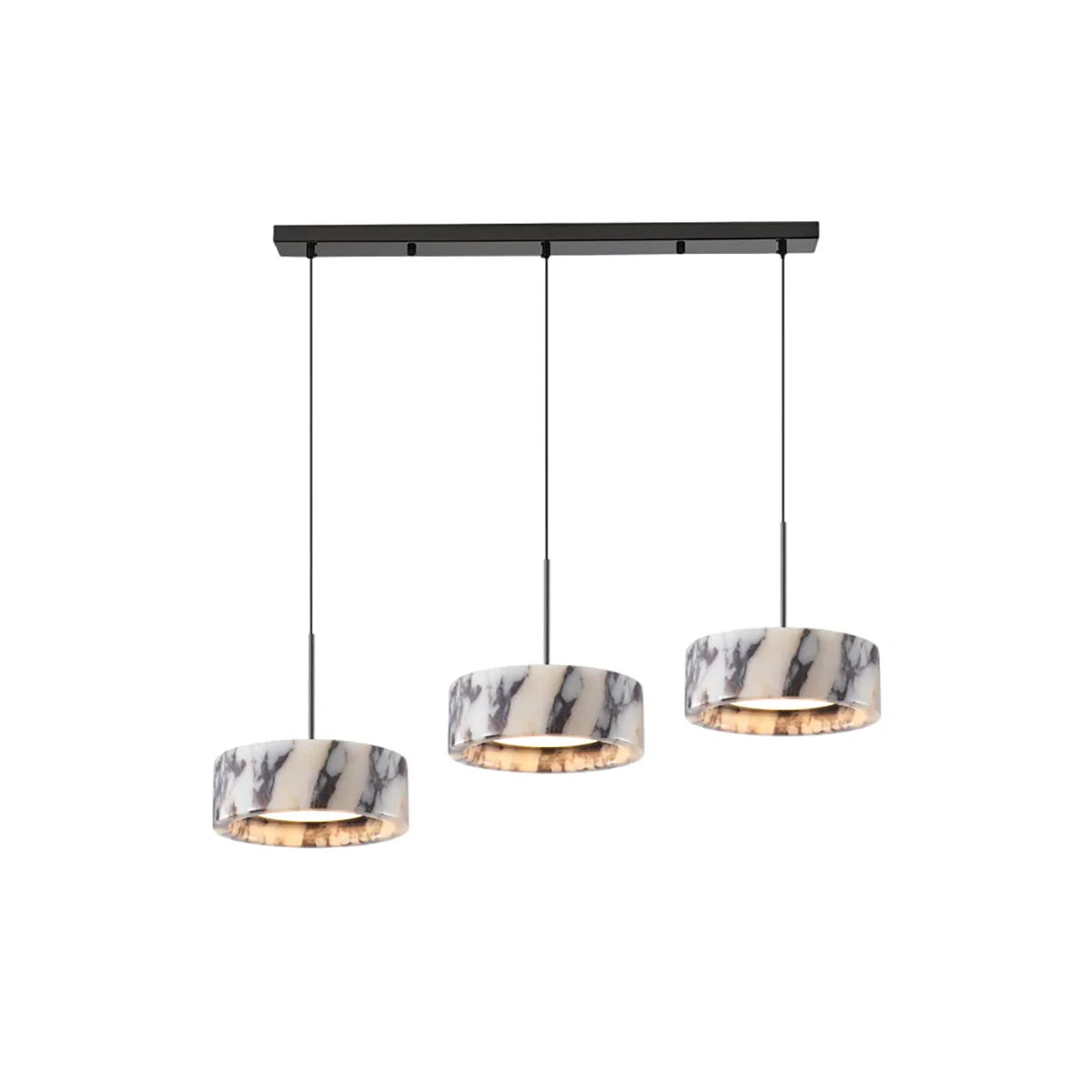 Grey Veined Dome Pendant Lamp – Handcrafted Marble Pendant Light