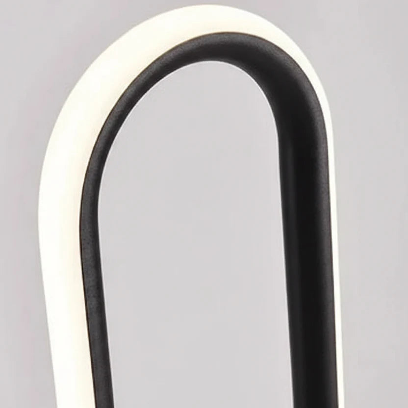 Rine Hoop Floor Lamp – LED Decorative Lighting Living Room Modern Oval Metal Standing Light
