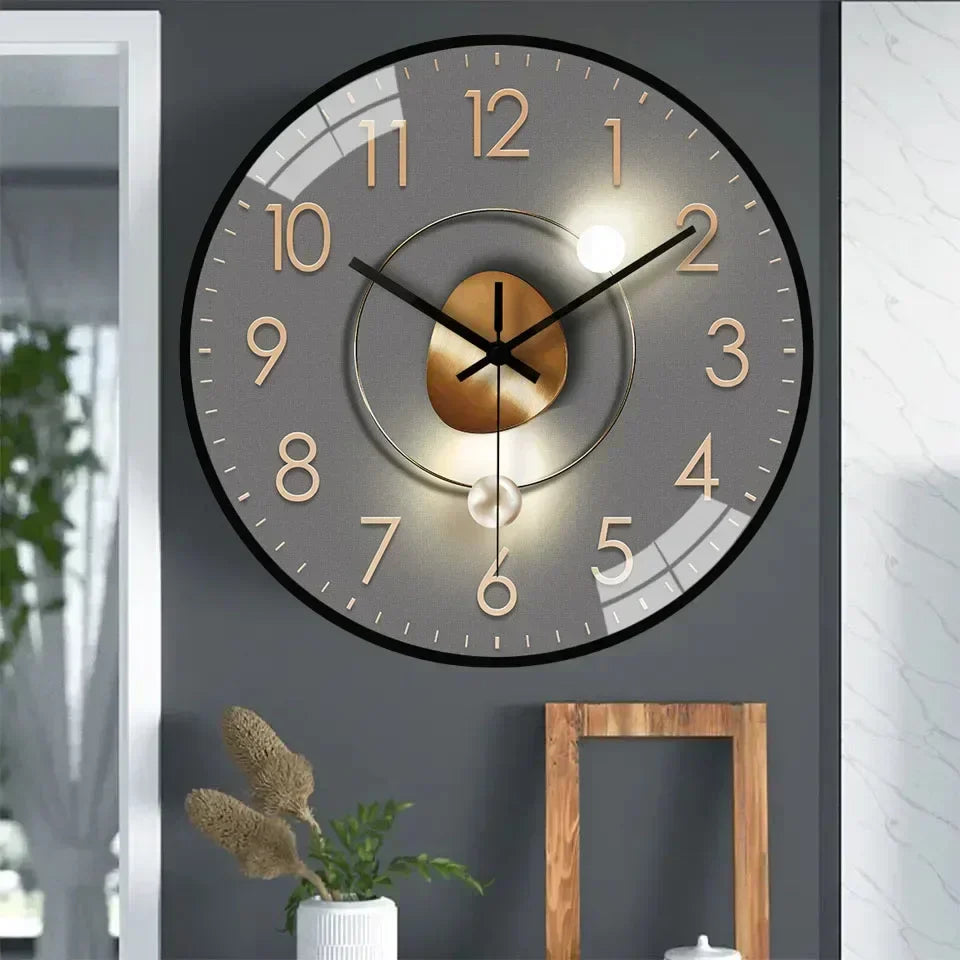 Solsyn Gradient Wall Clock – Silent Quartz Modern Decorative Living Room Bedroom Large Round