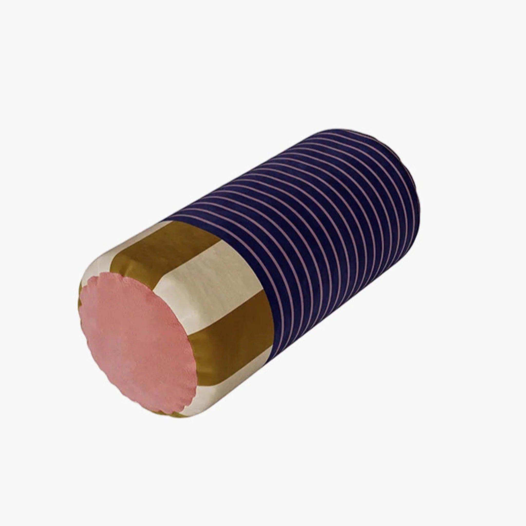 Ridgewood Velvet Bolster Pillow – Decorative Ribbed Cylindrical Throw Cushion Living Room Bedroom Sofa