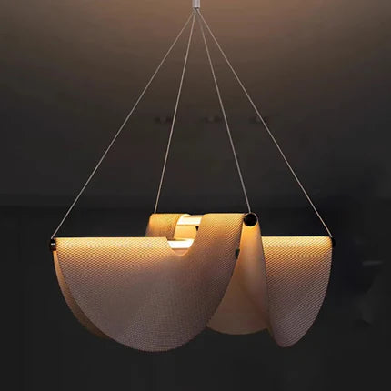 Velari Ribbon Chandelier – Modern LED Pendant Light Dining Room Living Room Ceiling Decorative Lighting