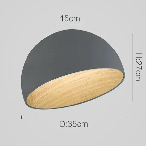 Timbrel Flush Mount Ceiling Light – Modern Black Wood Grain LED Round Living Room Bedroom Decorative Lighting