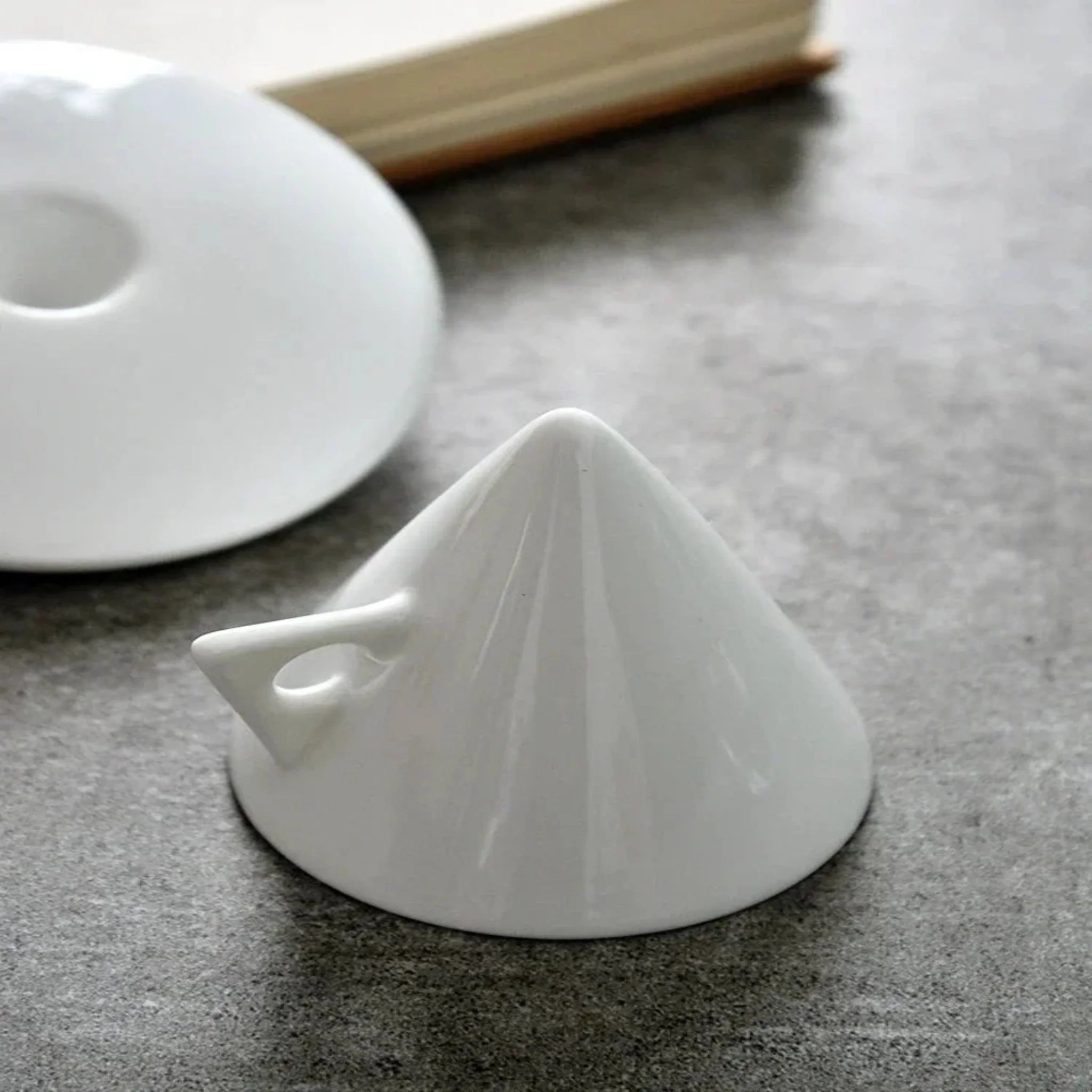 Celeste Espresso Cup Set – Modern White Porcelain Coffee Cups Saucers Spoons Kitchen Dining Tableware