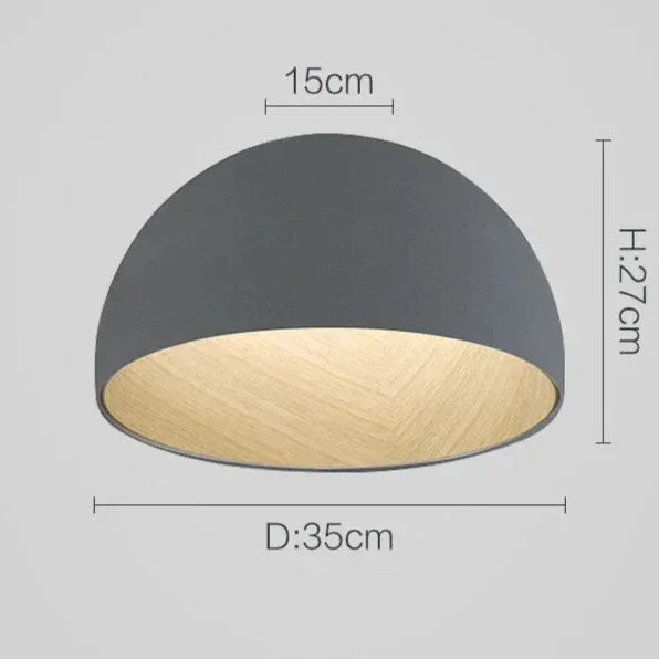 Timbrel Flush Mount Ceiling Light – Modern Black Wood Grain LED Round Living Room Bedroom Decorative Lighting