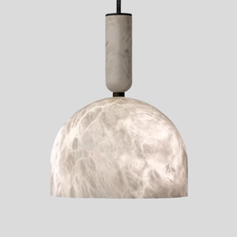 Marven Dome Pendant Light – Marble Glass Pendant Ceiling Light Fixture Kitchen Island Dining Room Decorative Lighting