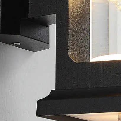 Hexton Pagoda Wall Sconce – Outdoor Wall Mounted Decorative Lantern Black Weatherproof Lighting Fixture