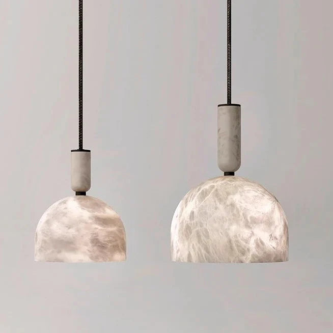 Marven Dome Pendant Light – Marble Glass Pendant Ceiling Light Fixture Kitchen Island Dining Room Decorative Lighting