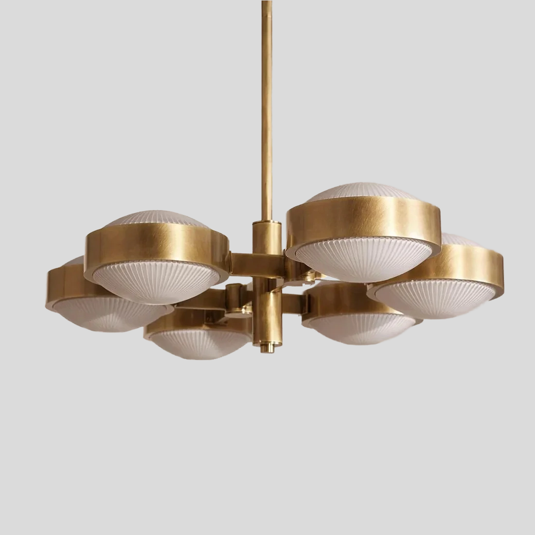 Aurelius Mid-Century Chandelier – Brass Ceiling Light Fixture Multi-Arm Dining Room Living Room Decorative Lighting