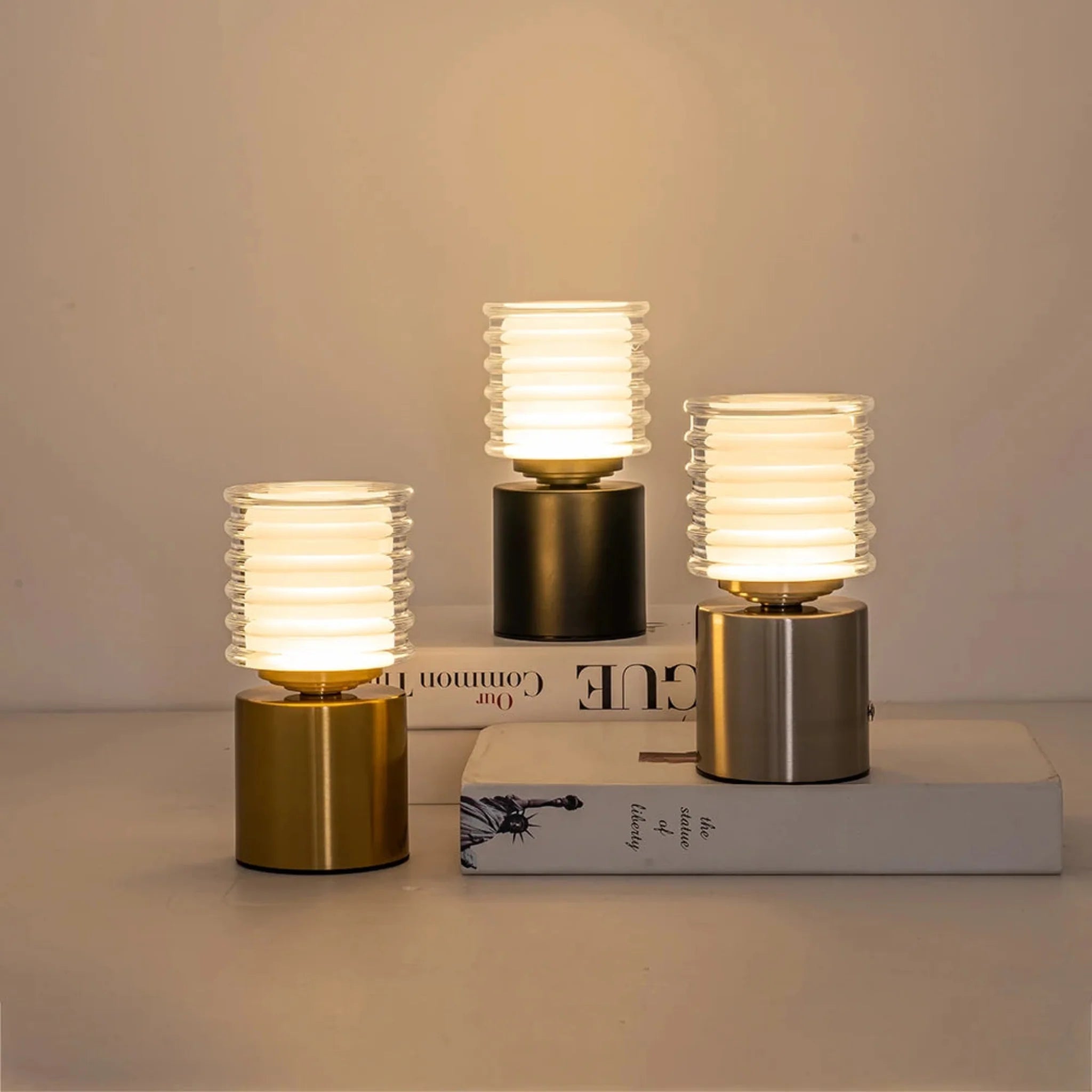 Stratova Touch Table Lamp – Rechargeable LED Bedside Decorative Lighting Bedroom Living Room