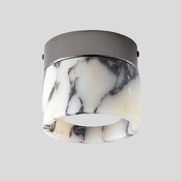 Marvex Cylinder Ceiling Light – Marble Flush Mount LED Modern Decorative Lighting Fixture Bedroom Living Room