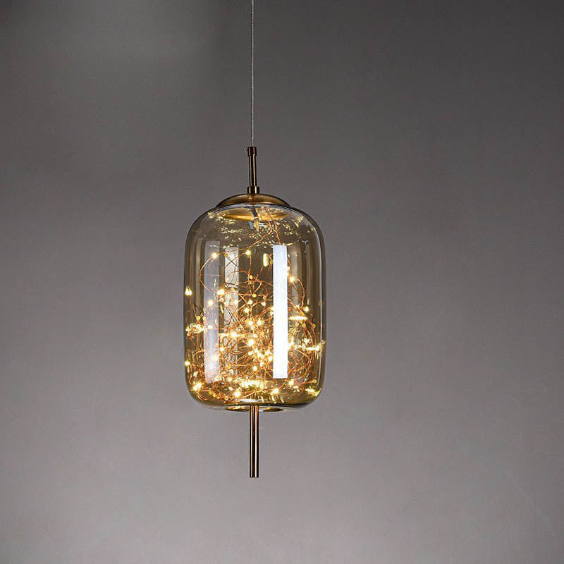 Aurora Cluster Glass Pendant Light – LED Modern Hanging Ceiling Fixture for Living Room