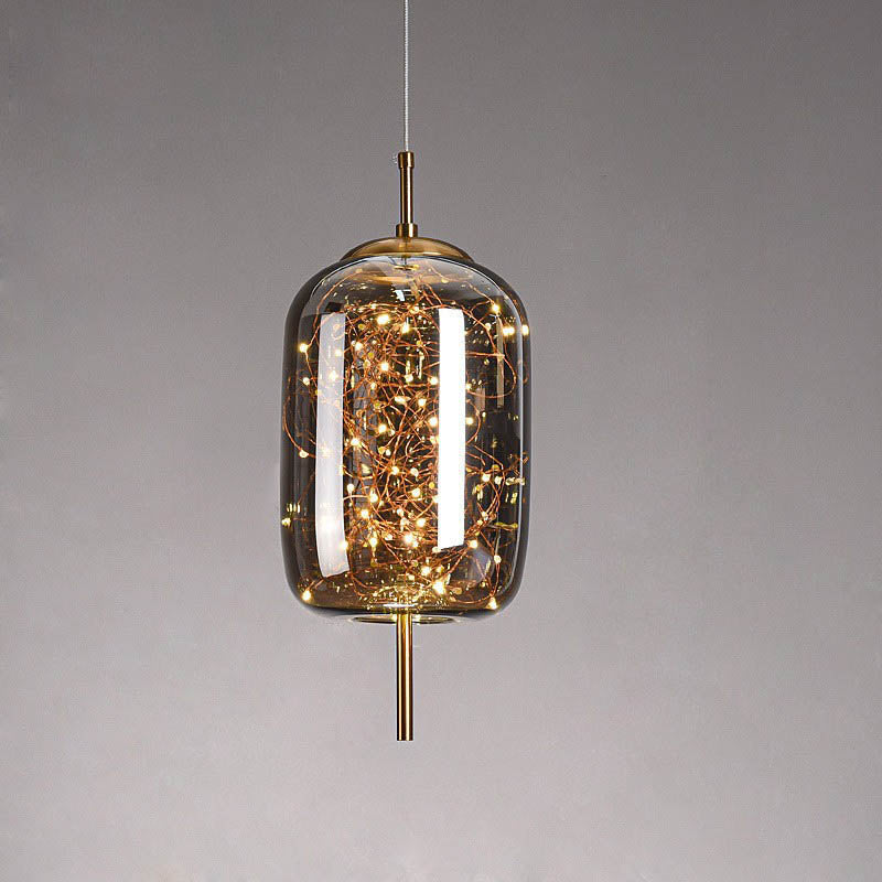 Aurora Cluster Glass Pendant Light – LED Modern Hanging Ceiling Fixture for Living Room