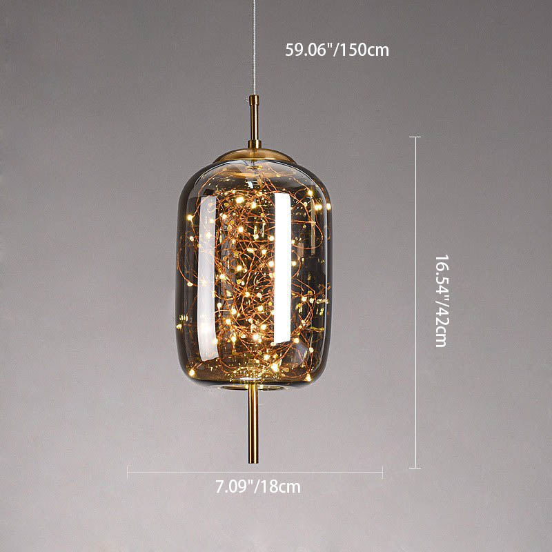 Aurora Cluster Glass Pendant Light – LED Modern Hanging Ceiling Fixture for Living Room