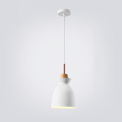 Scandinavian Wood Accent Pendant Light – Modern Minimalist LED Ceiling Fixture