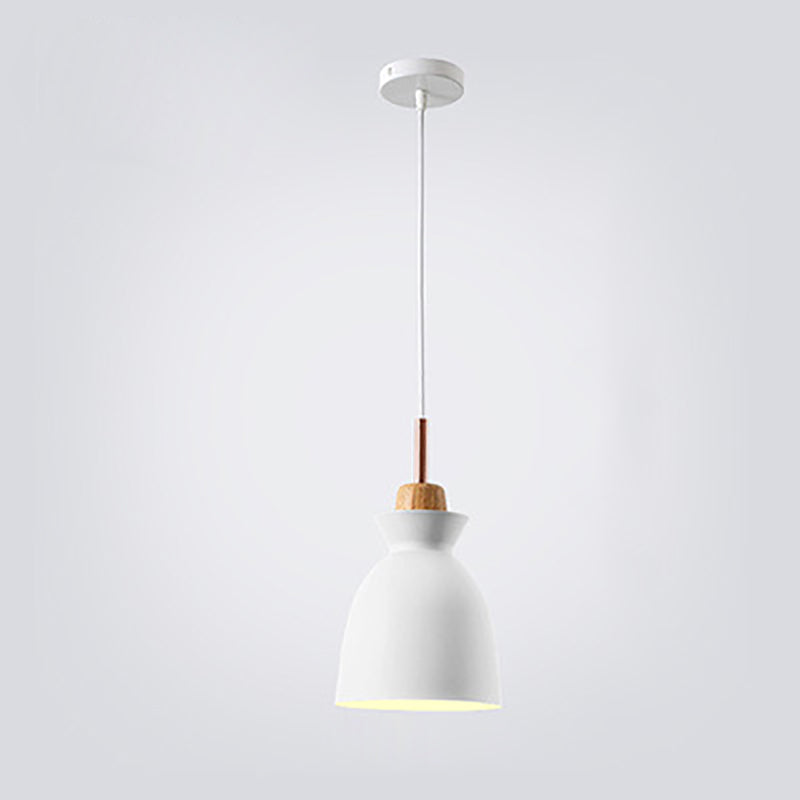 Scandinavian Wood Accent Pendant Light – Modern Minimalist LED Ceiling Fixture