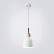 Scandinavian Wood Accent Pendant Light – Modern Minimalist LED Ceiling Fixture