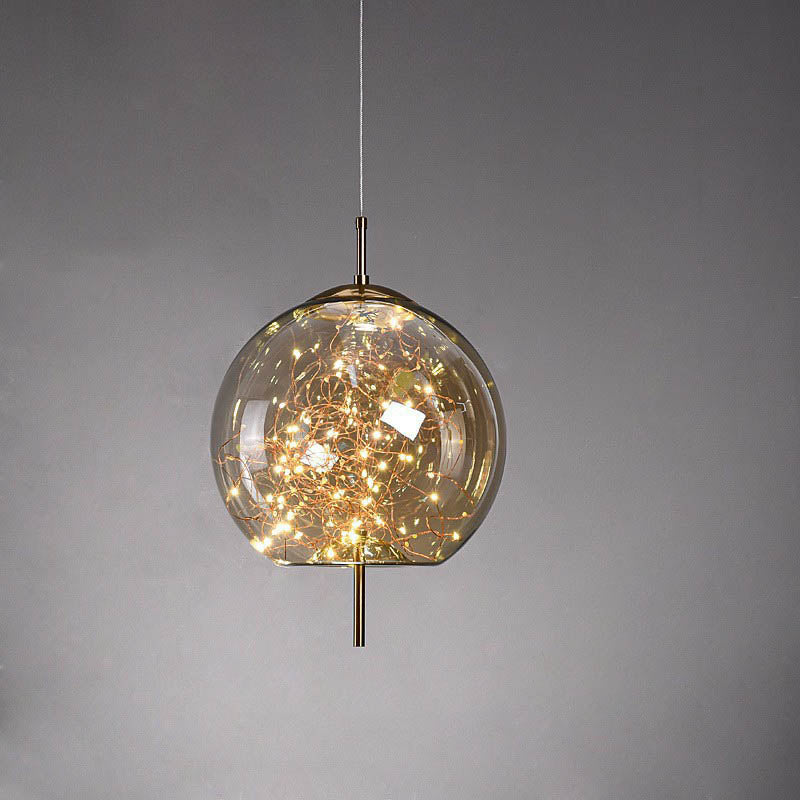 Aurora Cluster Glass Pendant Light – LED Modern Hanging Ceiling Fixture for Living Room
