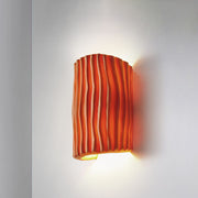 Textured Ceramic Wall Sconce Light – Modern Ripple Design LED Fixture