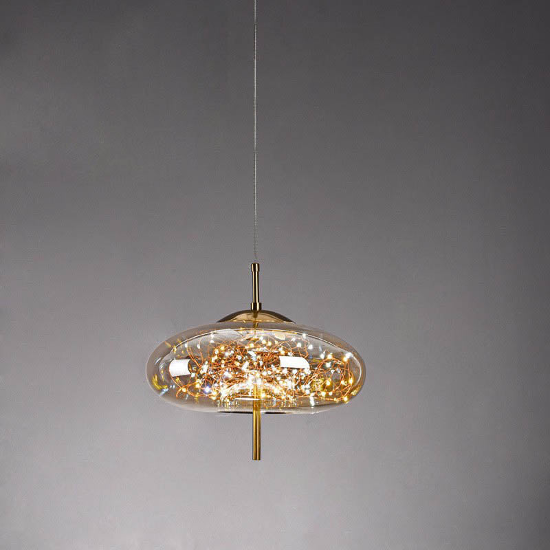 Aurora Cluster Glass Pendant Light – LED Modern Hanging Ceiling Fixture for Living Room