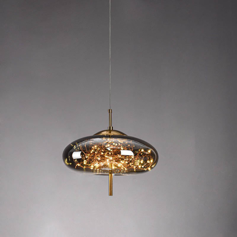 Aurora Cluster Glass Pendant Light – LED Modern Hanging Ceiling Fixture for Living Room